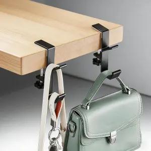 KISOY 테이블 책상 가방 걸이용 걸이용(블랙)