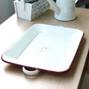 프렌치 법랑 트레이 쟁반 접시 인테리어 트레이 xHV5+7MOH