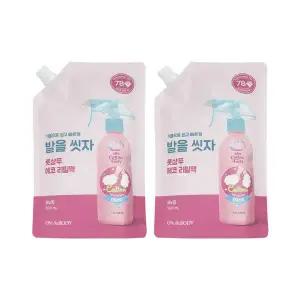 온더바디 코튼풋 발을씻자 풋샴푸 에코 리필 비누향 500ml 2개