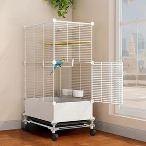 앵무새 케이지 초대형 새장 중대형 가정용 바퀴달린새장 조류케 빌라 앵무새집