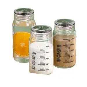 아우얼스룸 11번가 밀폐 스무디 글라스 눈금유리병 요거트 내열 250ml