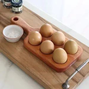 계란 달걀 트레이 우드 핸들 홀더 달걀판 계란통 용기 EKH3+9mTI