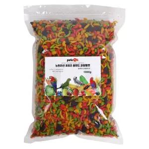 뉴트리션 대형앵무 과일펠렛 1kg 앵무새 먹이 사료