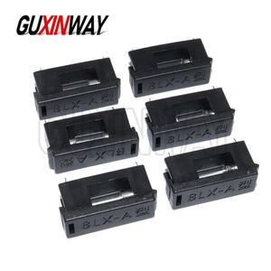 BLX-A 5x20MM 블랙 글라스 퓨즈 홀더 보험 튜브 소켓 퓨즈홀더 5X20용) (10개 퓨즈+10개