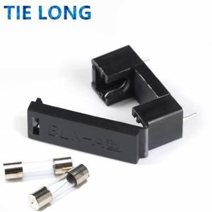 BLX-A 블랙 유리 퓨즈 거치대 보험 튜브 소켓 홀더 PCB 보드 5x20mm 10 개