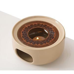 티라이트 홀더가 있는 램샤르 세라믹 사케 워머 베이스 / 차 커피 우유 음식 유리 및 세라믹과 같은 내열 식기를 가열하기에