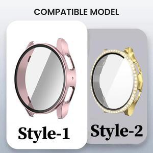 삼성 갤럭시 워치 7 40mm 44mm용 강화유리+PC 케이스, 갤럭시 워치 7 40 44mm 보호 케이스, 스마트워치 액