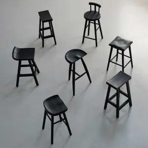 원목 바 의자 스트라이프 키높이 테이블 접이식 철제 골드 간단한