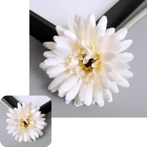 제이커 가짜꽃 피어나 실내조경 화이트 인조꽃 장식 거베라 인테리어조화 촬영꽃