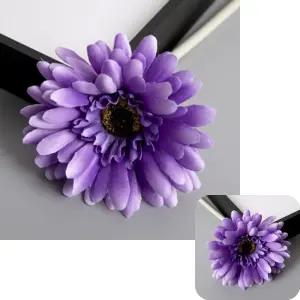 제이커 장식 퍼플 인조꽃 촬영꽃 거베라 피어나 가짜꽃 공간연출용꽃 인테리어조화