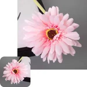제이커 인조꽃 거베라 장식 가짜꽃 촬영꽃 라이트핑크 피어나 조화 인테리어꽃 실내조경