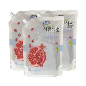 참그린 석류식초 설거지 주방세제 리필 1L x 3개