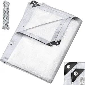 99 알루미늄 쉐이드 천 반사 방수포 3 x 6피트 현관 프라이버시 스크린 자동차 정원 파티오 페르골라