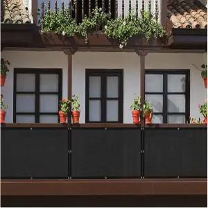 A1DFDFGOQSFG 발코니 프라이버시 보호 화면 HDPE 방풍 그늘막 자외선 차단 100 폴리에스터 메쉬 윈드스크린