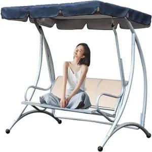 WZUOPG 파티오 스윙 캐노피 교체 탑 커버 2 3인승 방수 야외 정원 해먹