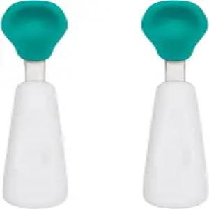 부드러운 실리콘 청록색이 포함된 OXO 토트 피딩 스푼 세트