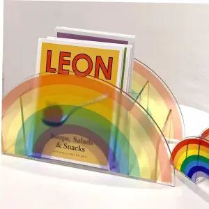 아크릴꽂이판 아크릴 무지개 책꽂이