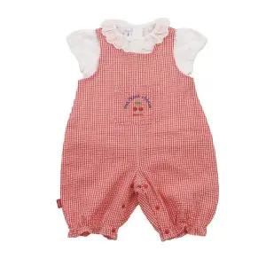 [압소바](김해점)(26년 S/S 백일.돌선물) 블룸 오버올 세트(빨강)