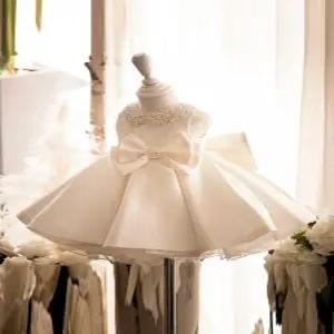 MONI 아기드레스대여 아기 공주옷 여아용 기념일 세트 화이트 핑크 레이스 화동 결혼식