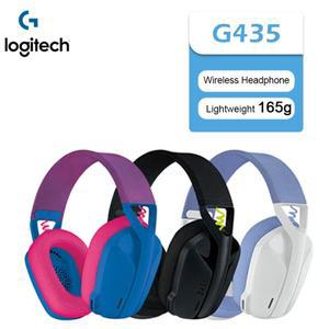 Logitech G435 LIGHTSPEED 무선 게이머 헤드셋 USB Bluetooth/2.4 G 연결 PC/PS용 내장 마이크 게임용 헤드