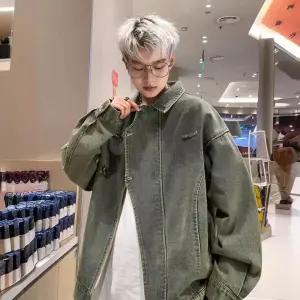 남친 청 캐주얼 빈티지 버튼 비글 워싱 메탈 항공 청자켓 재킷 루즈핏 봄가을 admr1