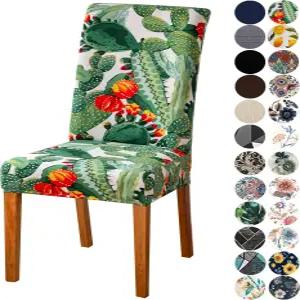 Lalluxy 의자 커버 4종 세트 신축성 있는 소프트 파슨 탈착식 세탁 가능 주방 다이닝룸 슬립커버 범용