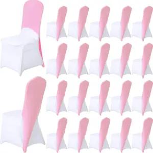 마인드소프트 20개 의자 캡 커버 스판덱스 후드 새시 모자 밴드 접이식 신축성 결혼식 연회 파티 축하