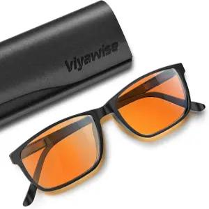 여성 및 남성용 비아와이즈 G5 블루라이트 차단 안경 컴퓨터 게임 읽기용 안구 피로 보호 차단제