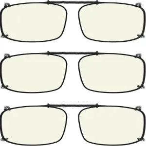 스프링 드로 바 그레이/브라운/그린 렌즈 54 * 34MM 선글라스의 케퍼 3팩 편광 클립