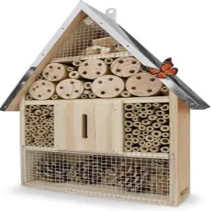 야생동물 친구 프리미엄 방풍 곤충 호텔 - 내구성이 뛰어난 벌레 집 정원용 꿀벌 홈 박스 무당벌레