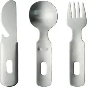 나가오 쓰바메산조 캠핑 야외 식기 세트 3피스 나이프 숟가락 포크 매트 일본산