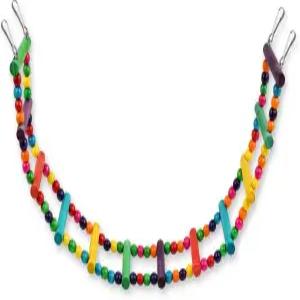 DS. 독특한 스타일의 새 사다리 장난감 색상의 유연한 앵무새 그네 다리 나무 코카티엘 케이지 걸이