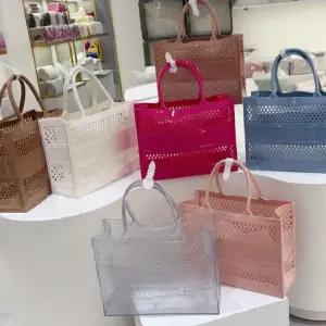 젤리목욕가방 젤리백 쇼핑 바구니 비치백 샤워 실리콘