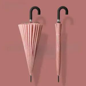 자동 파스텔 대형 방수 장우산 가벼운 화사한 방풍 커플 대형 가죽레드 수동 강철골격강풍저항