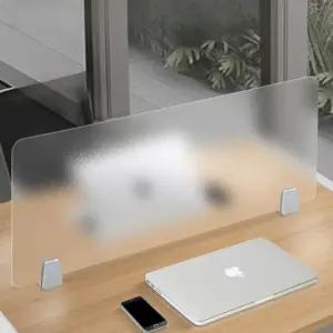 사무실 무광 파티션 책상 간이 가벽 반투명 가림막 데스크보드 타공 L형 클립