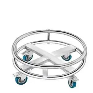 국통 운반 바퀴 스틸 수레 양동이 카트 원형 스테인레스