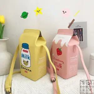 딸기 우유 바나나 가방 크로스백 귀여운 숄더백