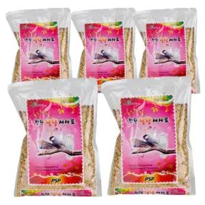 PSP 소형새 전용사료 600gx5개 (십자매/호금조/금화조/휜치류 영양모이)