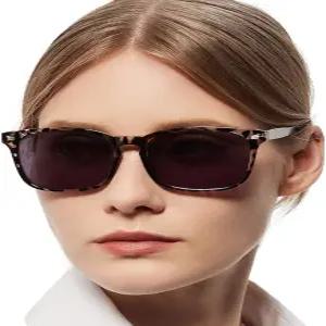 마레 아주로 트렌디한 대형 사각 편광 선글라스 여성 패션 레오파드 드라이빙 자외선 차단