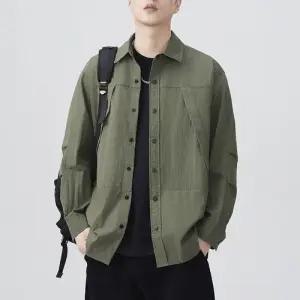원더우면 남성용 빈티지 캐주얼 봄가을 야상 셔츠 트렌드 OPH1