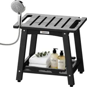 ONSGLM 샤워 벤치 시트 내부 샤워를 위한 미끄럼 방지 다리 면도를 HDPE 방수 스툴 욕실용 발 조절이