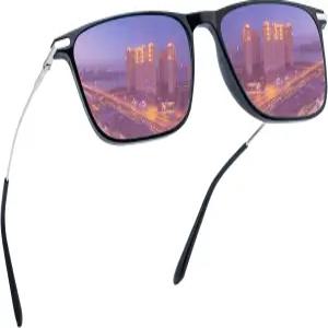 남성/여성용 타이거쿠이 컬러 블라인드 안경 레드 그린 티타늄 합금 경량 블랙 실내/외 사용