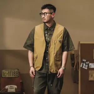 샤오원샵 남자 가을 코트 민소매 조끼 숏 야상점퍼 골프 키작남 집업 꾹3