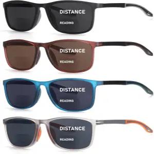 남성 UV400 보호용 BLOEXCLU 바이포칼 리딩 선글라스 야외 선 리더 여성 안경