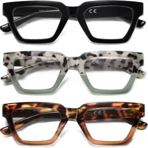 카피를로 오버사이즈 독서 안경 여성 오프라 스타일 블루 라이트 차단 컴퓨터 리더 디자이너 대형 프레임