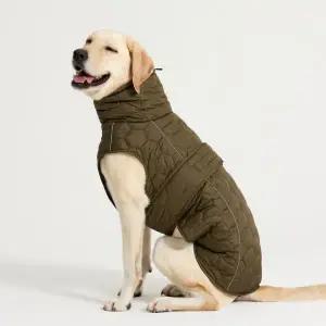 펫스맘 강아지 패딩 대형견 중형견 S 벨크로 누빔 조끼 겨울옷 진돗개