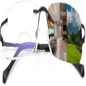 림리스 이중 초점 독서 안경 전환 변색 UV400 프로텍션 선 리더 티타늄 남성용