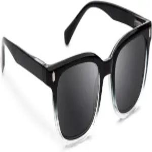 여성용 에파부오스 독서 선글라스 오버사이즈 렌즈 블루 라이트 차단 사각형 태양 리더기 스프링 힌지