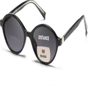 여성용 PUBOWT 타원형 이중 초점 독서 선글라스 안경 자외선 차단 선 리더 레트로 패션 프레임 빈티지