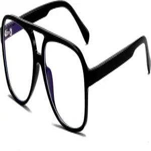 여성용 ZIMUSUN 레트로 에비에이터 블루 라이트 글래스 70대 오버사이즈 프레임 파일럿 안경 안티 스트레인